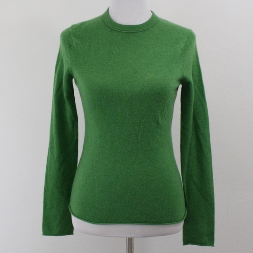 J. Crew Green Cashmere Sweater Small